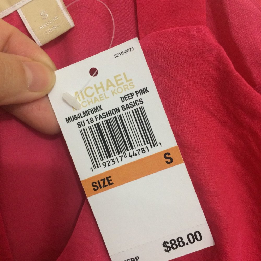 Michael Kors Deep Pink Ruffle Tiered Top - Picture 8 of 10